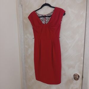 Maggy London Red Midi Dress